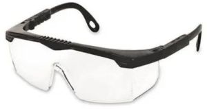 Plain Polished Industrial Safety Glasses, Color : Black