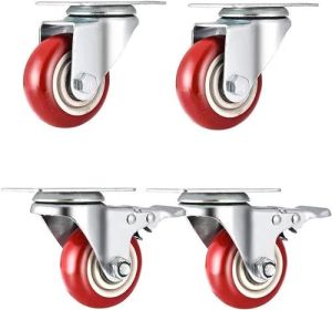 Polyurethane Red Trolley Caster Wheel, Certification : ISO 9001:2008