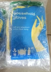 Plain Unisex Household Rubber Glove, Color : Yellow