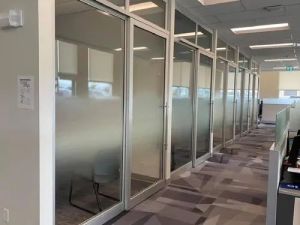 Powder Coated Aluminum Office Partition, Shape : Rectangular