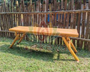 Polished Bamboo Artkeval Long Bench, Color : Brown For Office, Park Sitting, Railway Station, Sitting