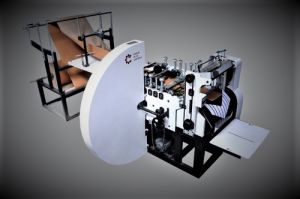 Unique Mild Steel Paper Bag Making Machine with Printing