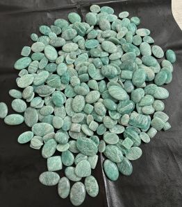 Polished Natural Amazonite Cabochon Loose Gemstone, Color : Sky Blue