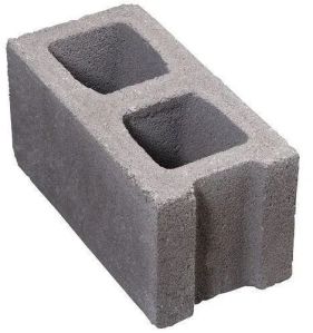 Plain Solid Concrete Cement Hollow Block, Color : Grey