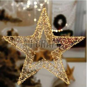 Christmas Star With Light, Color : Yellow For Commercial, Residential