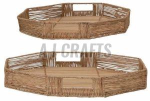 Bamboo Decorative Hamper Basket, Color : Brown, Technics : Hand Made