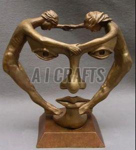 Polished Metal Elite Elegance Sculpture, Color : Golden