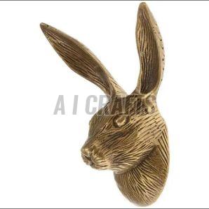 Plain Polished Rabit Golden Modern Metal Wall Hanger