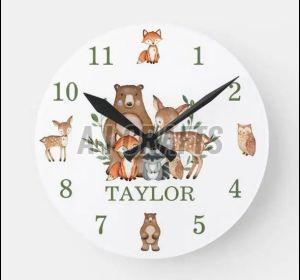 Plastic Round Taylor Wall Clock, Color : White