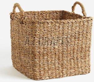 jute Square Braided Basket 12xz10x6 inch