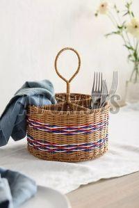 AIC#10251 Iron Handmade Jute Storage Basket, Color : Brown