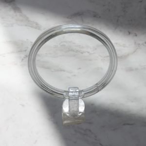 Polycarbonate Polished Round Towel Ring, Color : Grey for Bathroom