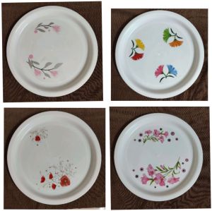 Plastic Round Printed Buffet Set