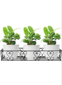 1 Tier Railing Metal Planter Stand