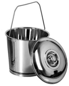 151 Litre Stainless Steel Bucket with Lid