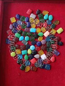 Non Polished Carving Glass Stone, For Decorative Items, Jewellery