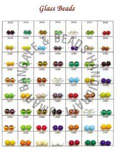 Round Glass Beads, For Garments Decoration, Clothing, Jewelry, Rakhi, Packaging Type : Paper Box