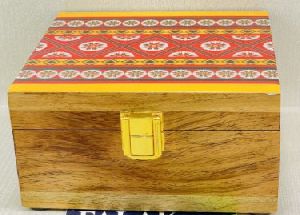 Customized Design Polished Wooden Printed Jewelry Box
