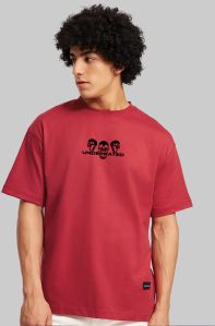 Undead Gladiator Red Oversized Fit T-Shirt Men