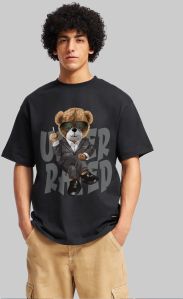 Underrated Teddy Black Oversized Fit T-Shirt Men