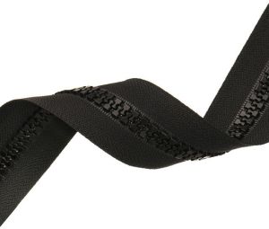 Black Continuous Vislon Molded Tooth Zipper