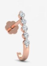 18kt Rose Gold Aalamb J-shaped Nose Stud