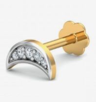 Crescent Studded Nose Stud