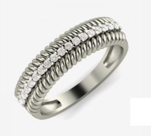 18kt White Gold The Star Line Up Band, Color : Yellow, Rose