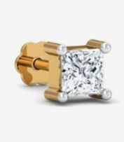 18kt Yellow Gold Varg Solitare Nose Stud