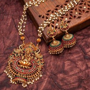 Gold-plated Brass Antique Jewellery, Packaging Type : Gift Box