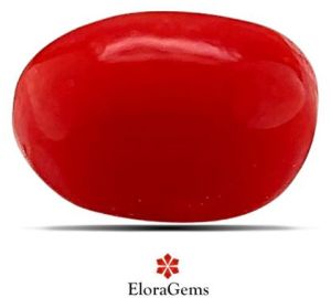 Red Coral Pavalam 7x5 Mm Stone