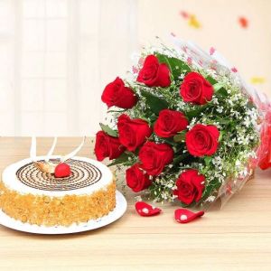 Blooming Butterscotch Cake, Weight : Half Kg