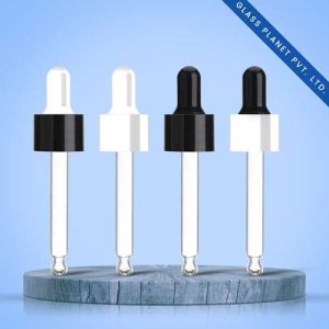 18mm Glossy Smooth White And Black Dropper