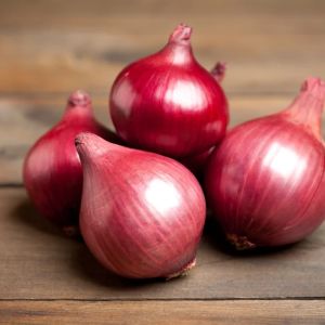 ROSE ONION, Shape : Spherical Or Oval