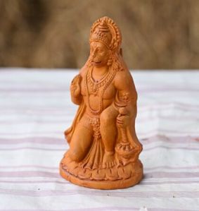 Clay Hanuman Statue