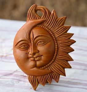 Clay Moon Sun Wall Hanging