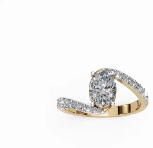 Gold (14K Or 18K) Anastasias Oval Diamond Women Ring