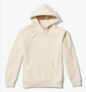 WIN003 Unisex White Cotton Fleece Hoodie