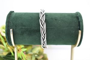 Women Braid Knot Design Everyday Wear Silver Kada