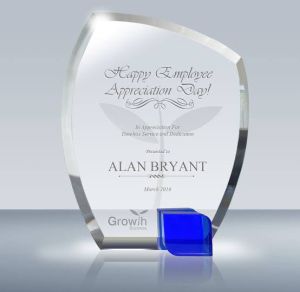 Employee Recognition Crystal Trophy
