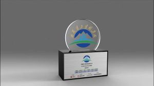 Stylish Round Crystal Trophy