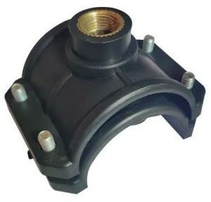 140 Mm PP Brass Threaded Black Service Saddle