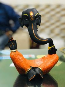 Color Coated Handcrafted Invisible Polyresin Ganesha Statue