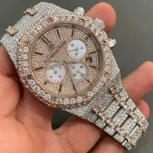 Full Iced Out Audemars Piguet Royal Oak Offshore Moissanite Diamond Watch