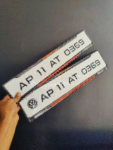 Pain White Gel Number Plate