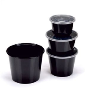 250ml Black Round Container