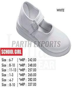 School Girl White PU Leather School Belly