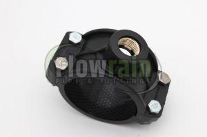 250 Mm PP Brass Threaded Black Service Saddle