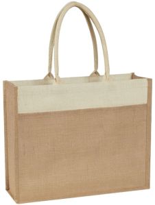 Dyed Jute - Tote Bag with Natural Jute Pocket - KJC - 002