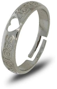 Women Pretty Heart Shaped Silver Ring